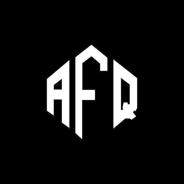 Vettore afq letter logo design con forma di poligono afq poligono e forma di cubo logo design afq esagono vettoriale modello di logo colori bianco e nero afq monogramma business e logo immobiliare