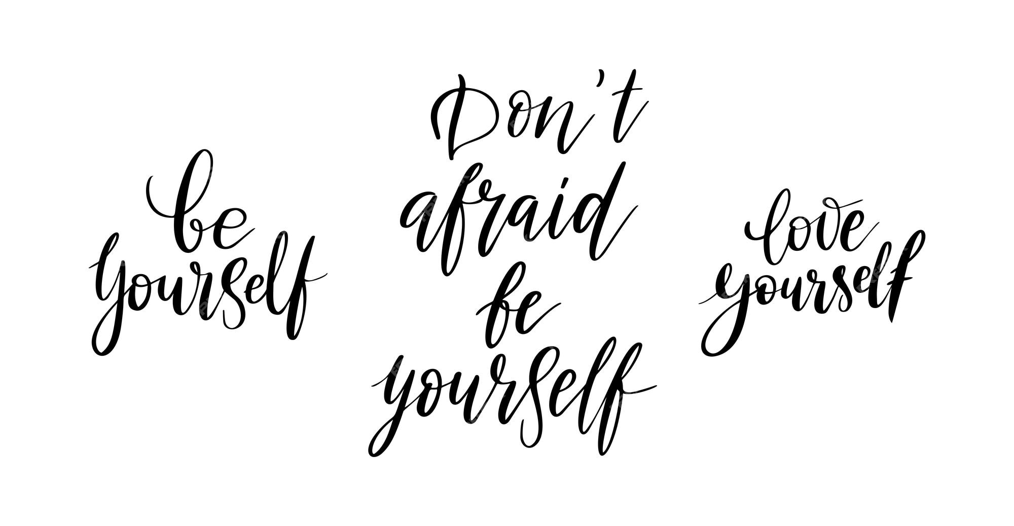 Do it for yourself - isolated handwritten lettering. Vector poster