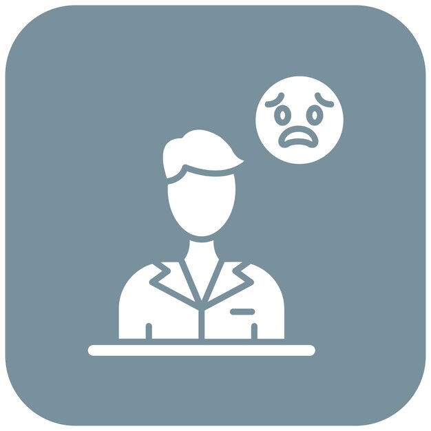 Afraid icon vector image can be used for emotional intelligence