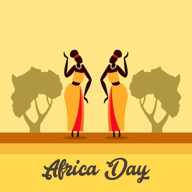 Vector africa day illustration