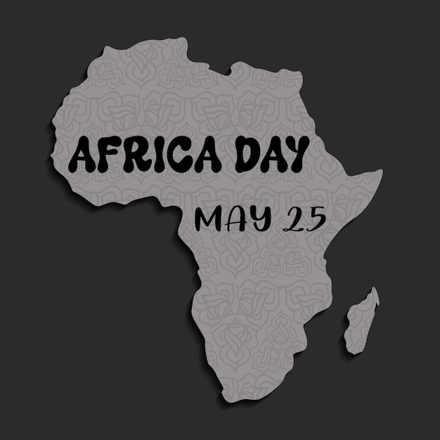 Giornata dell'africa 25 maggio tipografia vettoriale