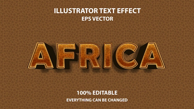 Africa editable text effect