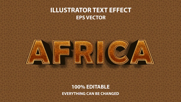 Africa editable text effect