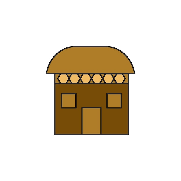 africa house vector type icon