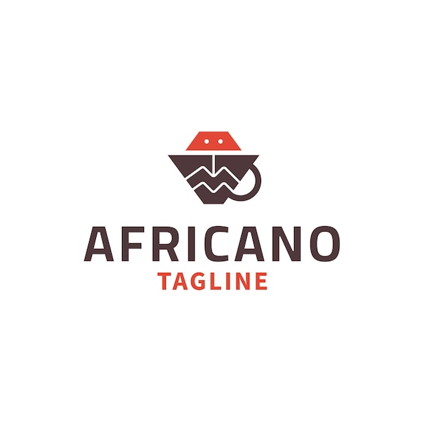 Vettore africa icona logo design vector