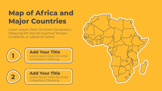 Modello di presentazione infografica mappa dell'africa