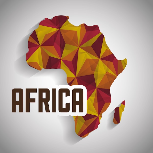 Африка, представленная его собственным дизайном карты