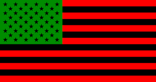 Vector african america flag