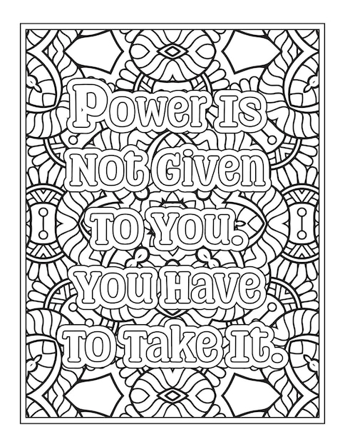 African American Black Girl Quotes Coloring Pages Kdp Interior