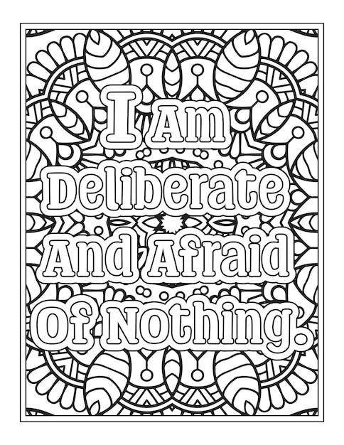 African American Black Girl Quotes Coloring Pages Kdp Interior