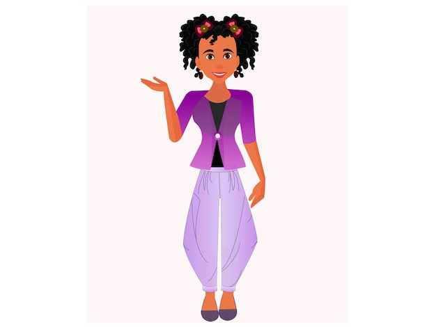 Vector african american girl