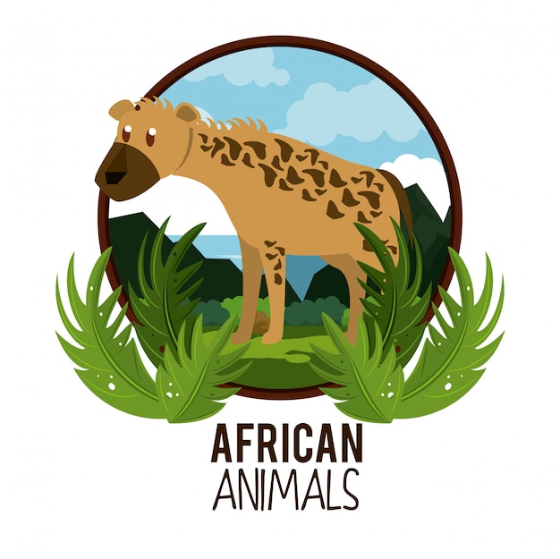 Vector african animals cartoon