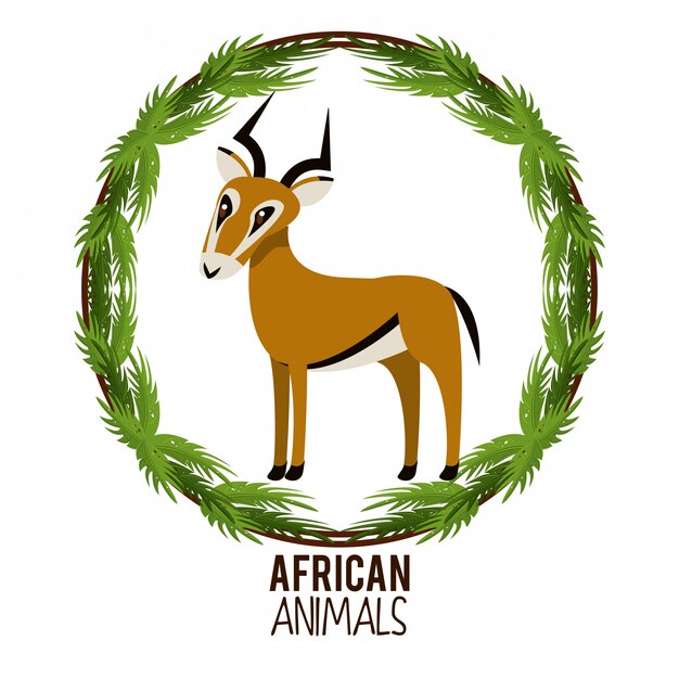 Vettore cartone animato animali africani