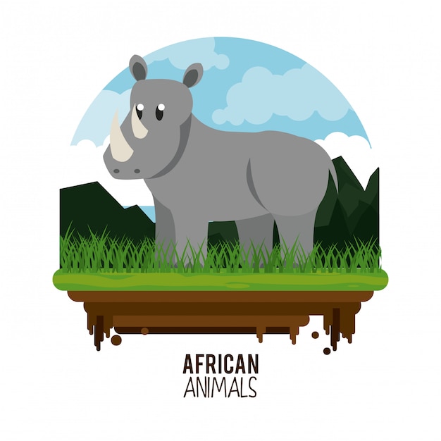 Vector african animals cartoon