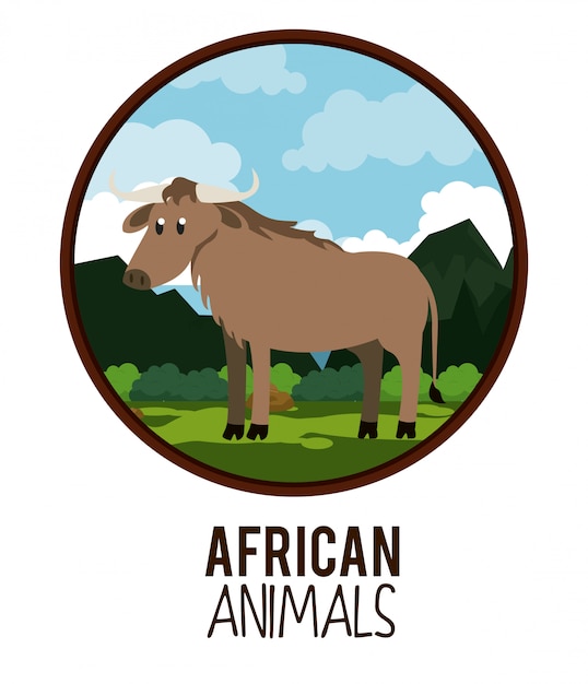 African animals cartoon