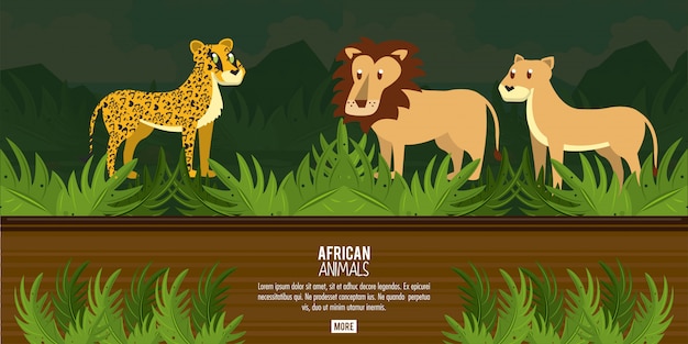 Concetto di animali africani