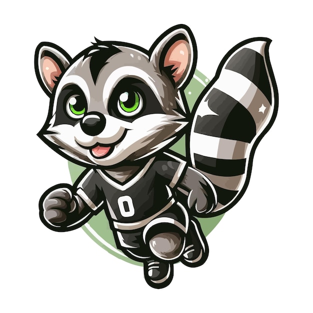 Vector african civet mascot vector illustration on white background