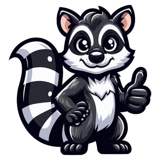 Vector african civet mascot vector illustration on white background