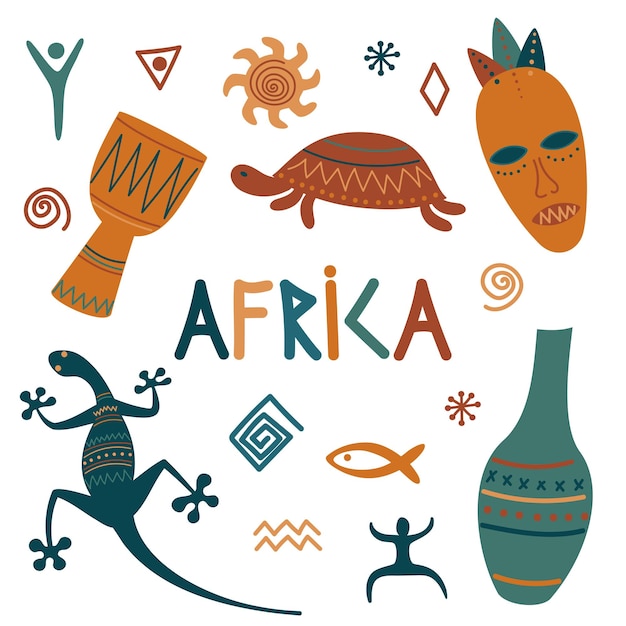 Vector african clip art collection