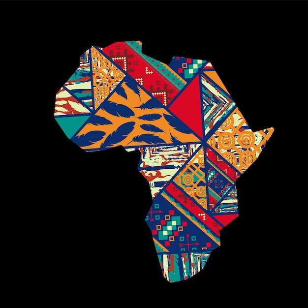 Premium Vector | African continent black background