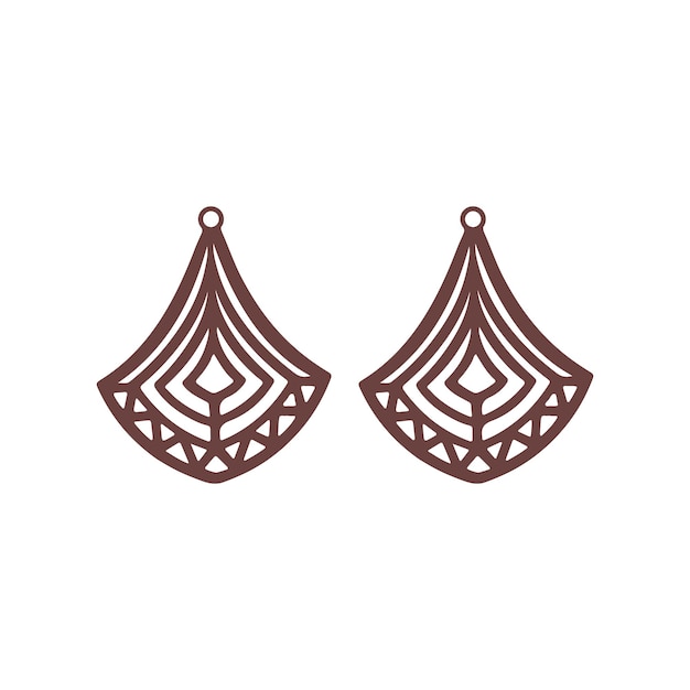 African Earring Template Laser Cut