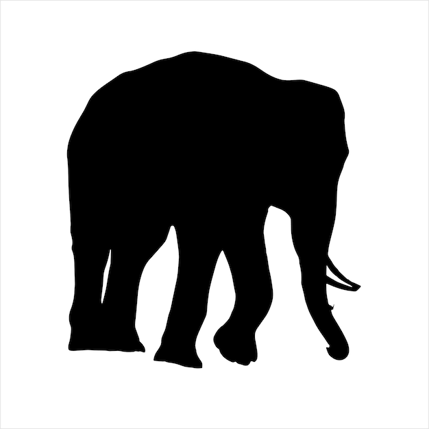 Siluetta dell'elefante africano