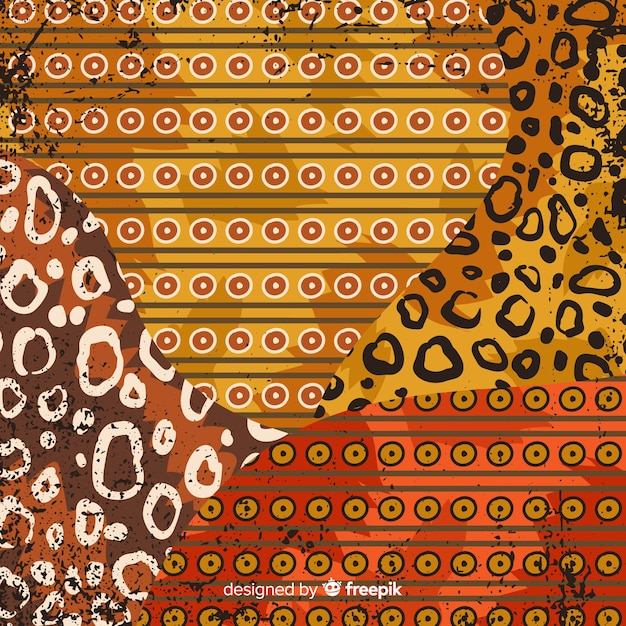 African fabric and animal skin background