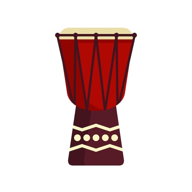 African hand drum. Flat style vector illustration.