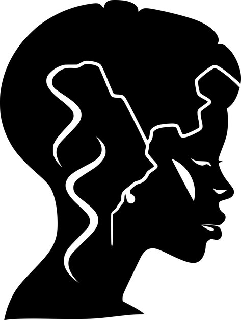 Vettore illustrazione vettoriale di silhouette minimalista e semplice africana