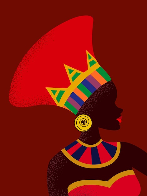 African Model Illustration