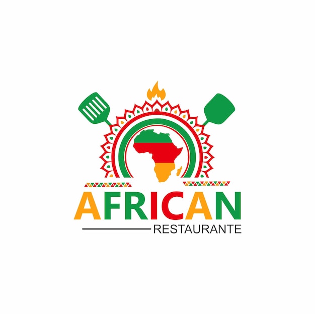 Ristorante africano nuovo logo di design