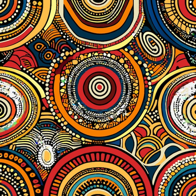 Vector african textile repeat patterns earth tone colours seamless pattern african print vector