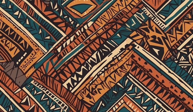 African traditional tribal fabric design pattern