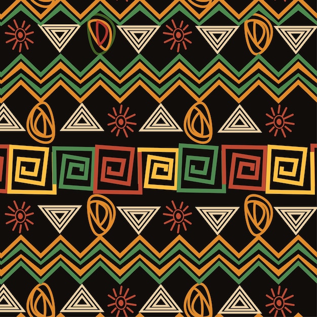 African tribal seamless pattern