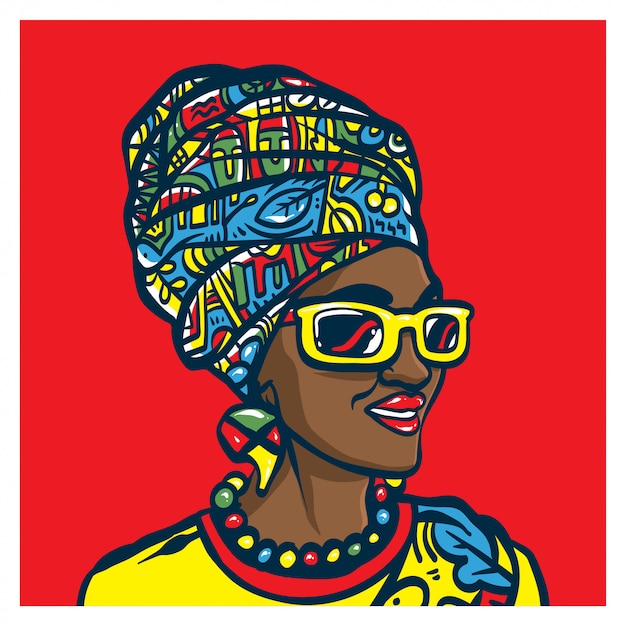 Vector african woman