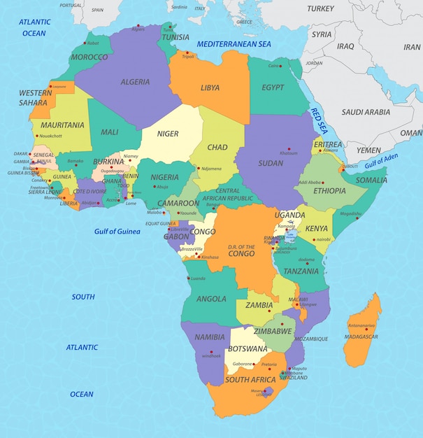 Vector afrika kaart