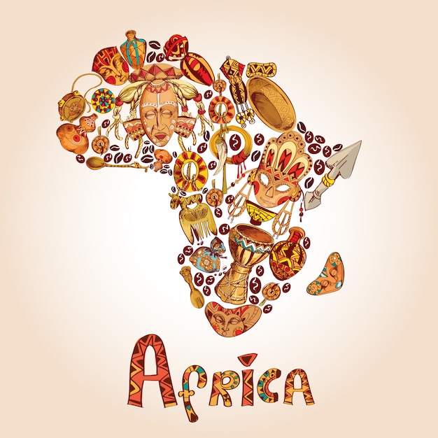 Afrika schets concept