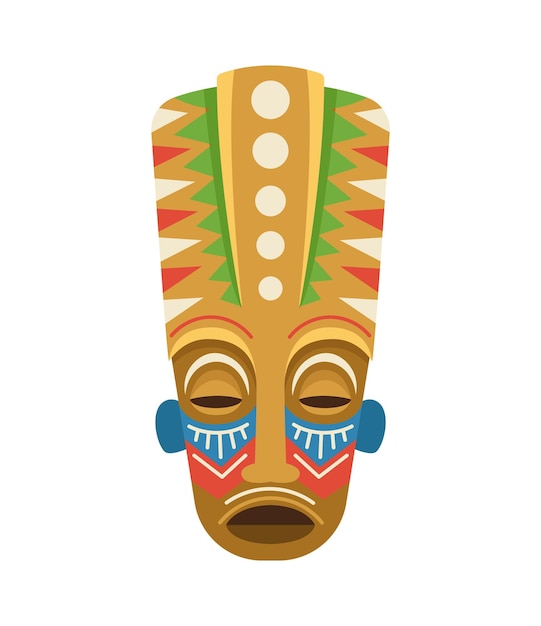 Afrikaans maskerconcept traditioneel element van kleding voor afrika, slijtage voor tribale mensencultuur