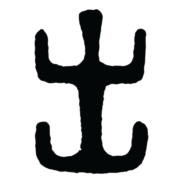 Vector afrikaanse folklore symbool vector illustratie tribal ontwerp in hoogwaardig eps-formaat