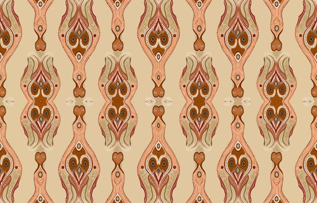 Afrikaanse Ikat paisley naadloze patroon pastelkleur Abstracte traditionele folk antieke grafische paisley