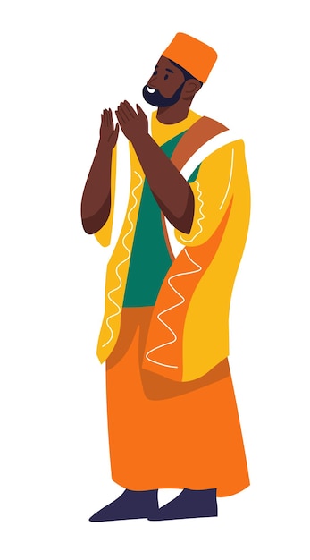 Afrikaanse man in traditionele kleding Vector