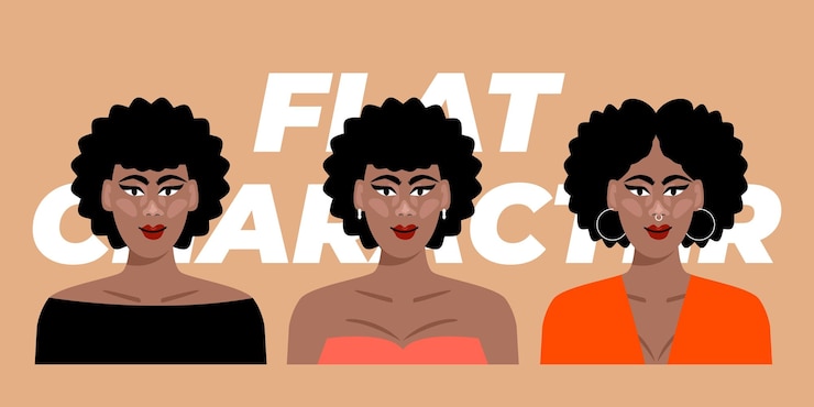 Vector afro american 흑인 여성 초상화와 곱슬머리 평평한 디자인 일러스트레이션