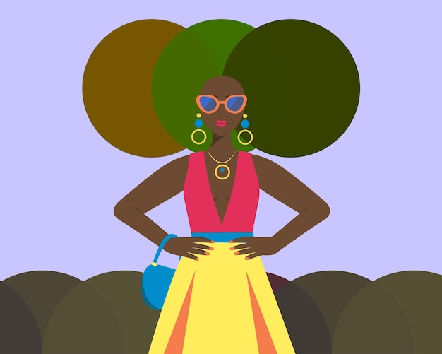 Vector afro american woman