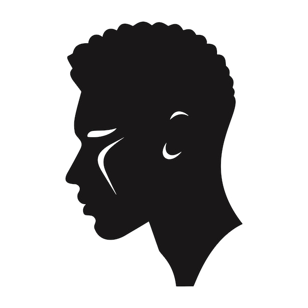 Afro-Amerikaans profiel Man silhouet
