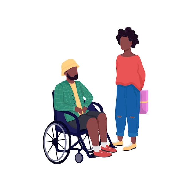 Afro-amerikaanse echtpaar egale kleur illustratie