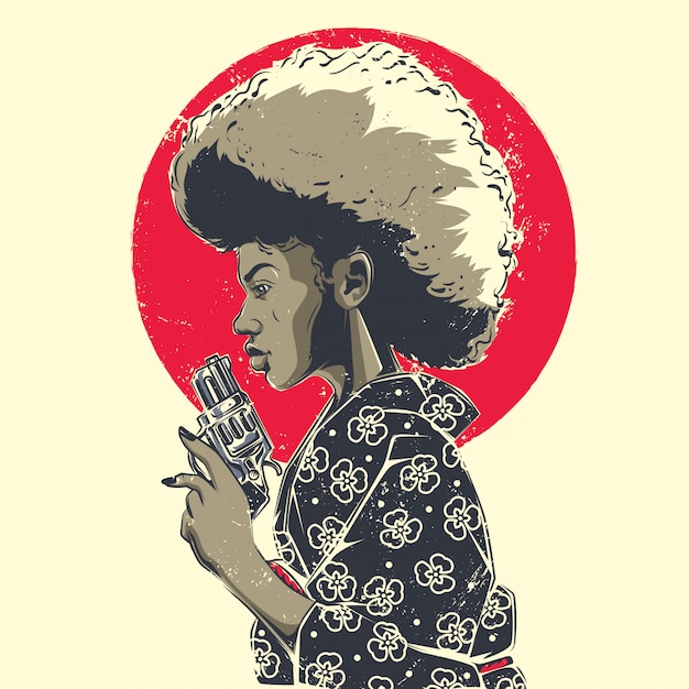 afro gal design