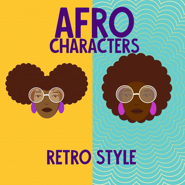 Afro karakter illustratie