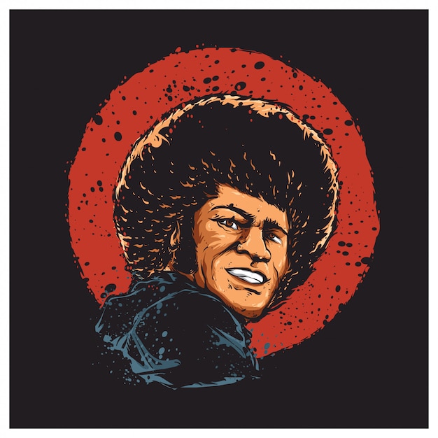 Afro man illustratie