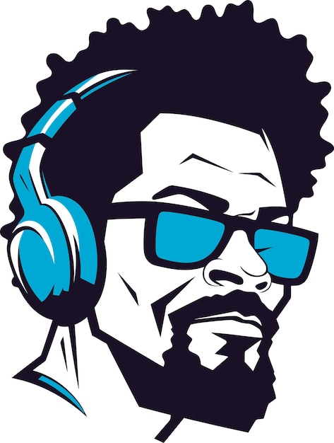 afro man with headset