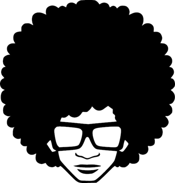 Vector afro minimalist and flat logo vector illustration